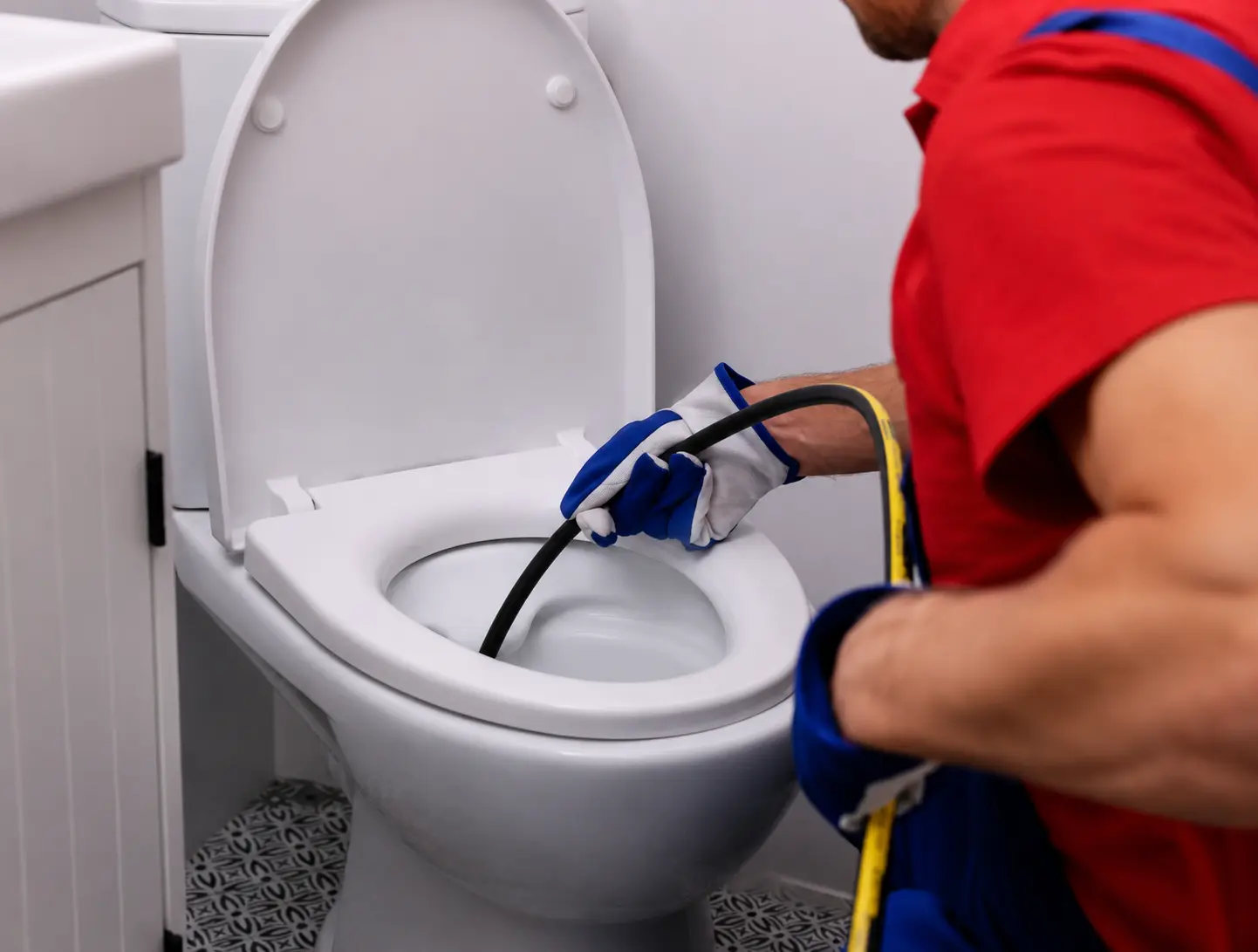 Débouchage WC bouché au furet électrique — SDR Plomberie La Baule